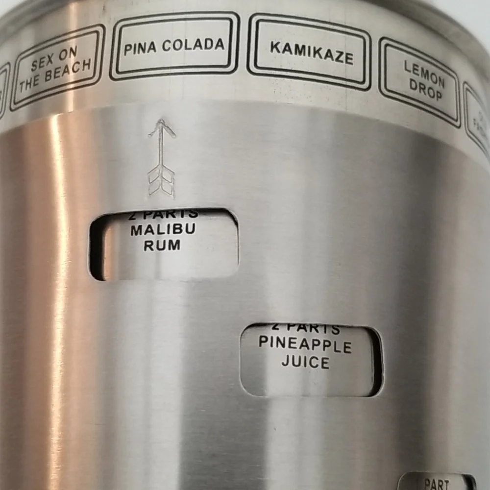 Oggi stainless steel silver dial a drink shaker 34 oz